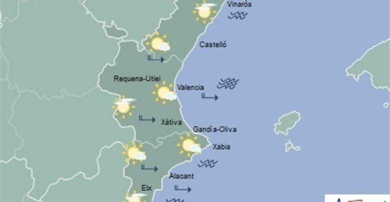 Cielos despejados y máximas de 22ºC este jueves en la Comunitat Valenciana