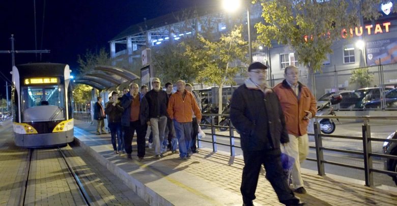 El metro se refuerza esta noche para el partido de Liga entre el Levante y el Betis