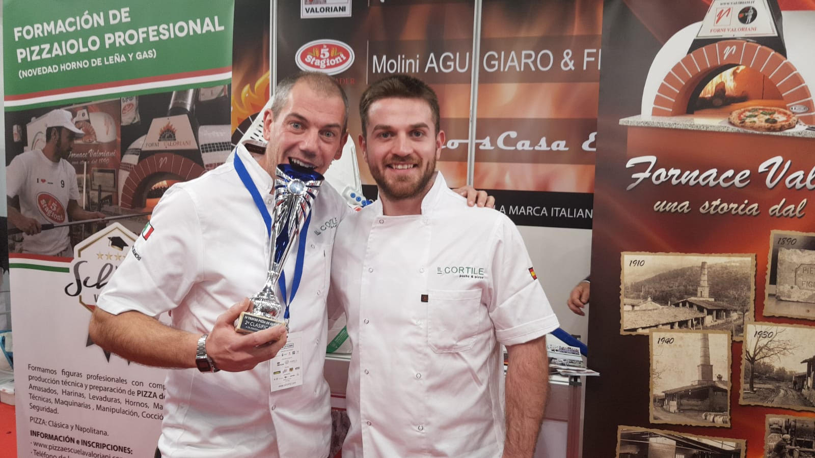 Marco Bianchi y Christian Pierotto responsables de la pizzeria Il Cortile