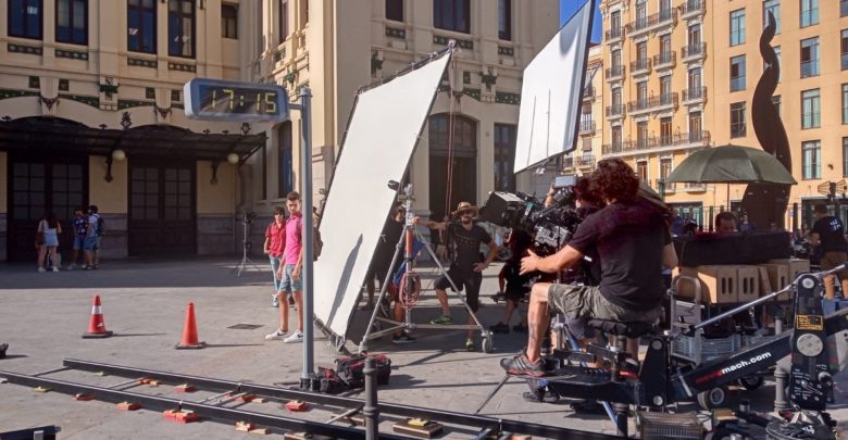 Rodaje de las 'Historias lamentables' de Javier Fesser en la Estación del Norte de València