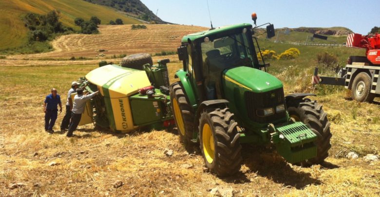 Accidente de un tractor