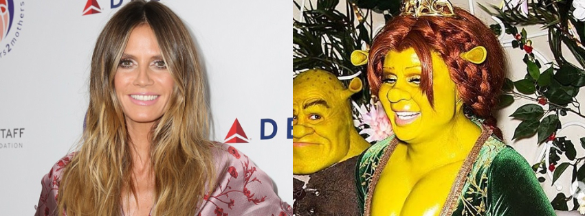 Todos los pasos de la transformación de Heidi Klum a Shrek - OFFICIAL PRESS