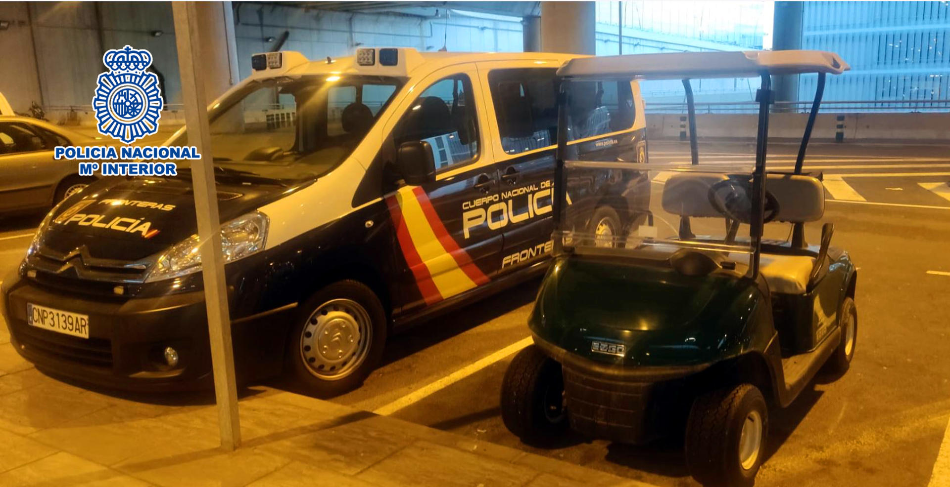 Detenido por robar un 'buggy' de golf para recorrer kilómetros al aeropuerto