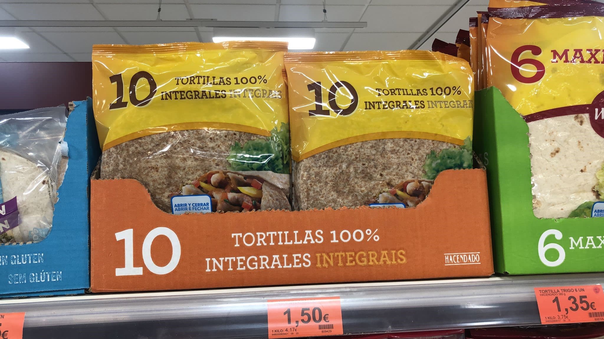 tortillas integrales mercadona
