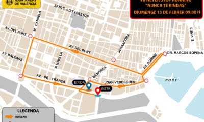 calles cortadas por la carrera 'Never Stop Running' de este domingo
