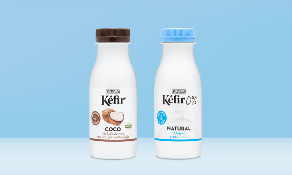 Kéfir al natural y de coco de Mercadona con propiedades probióticas para volver a la rutina