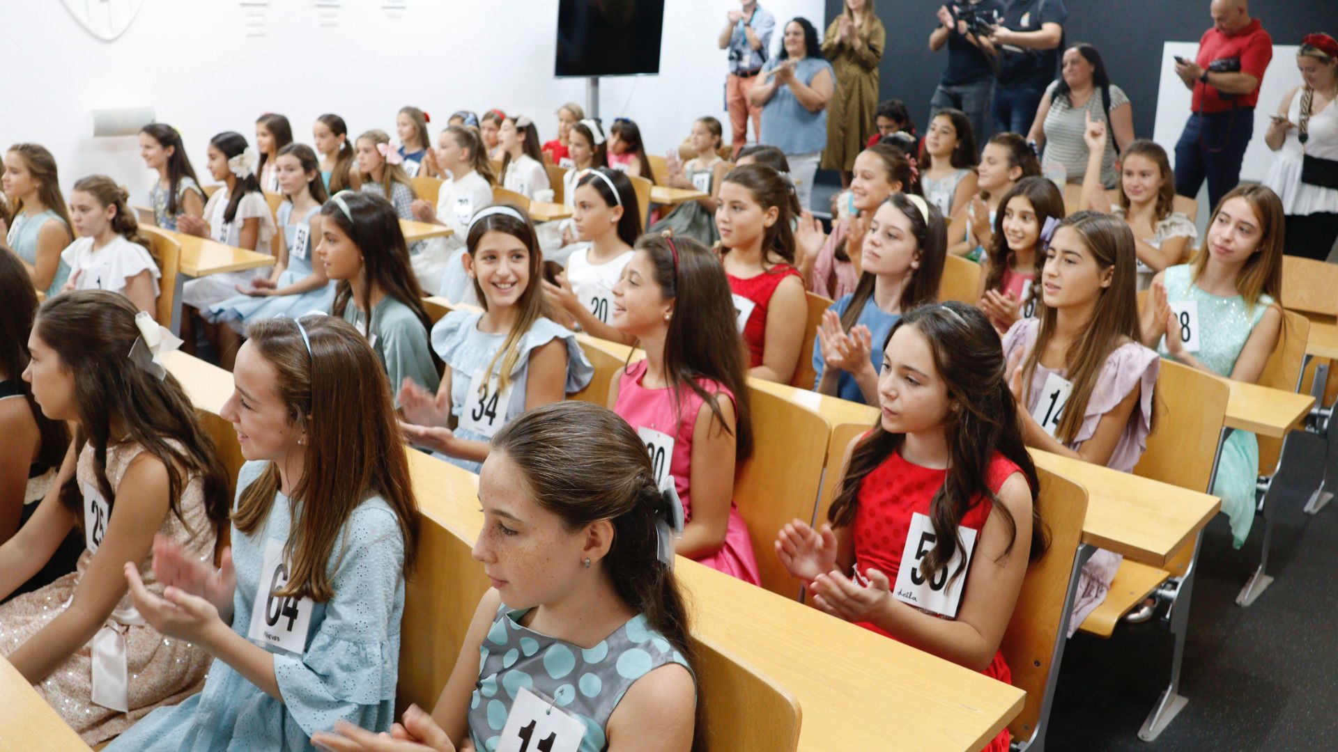 prueba de las candidatas infantiles en Mestalla
