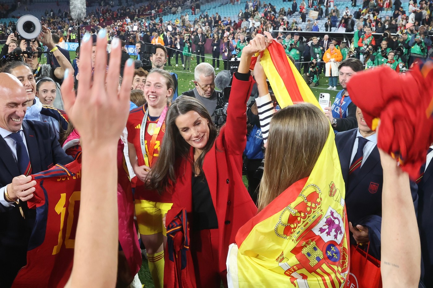 Letizia y Sofía celebración de España
