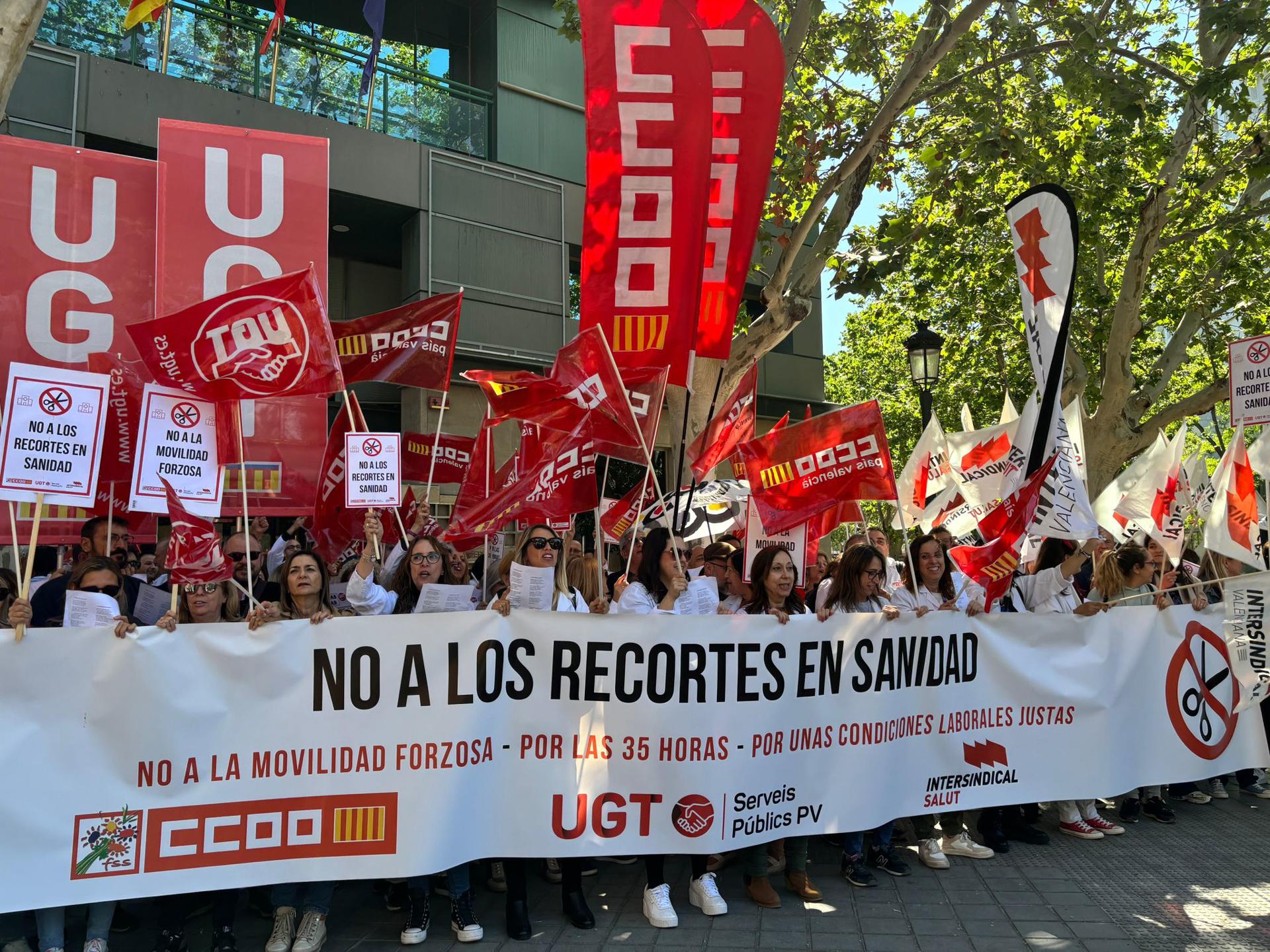 Personal sanitario Valencia sindicatos protestas