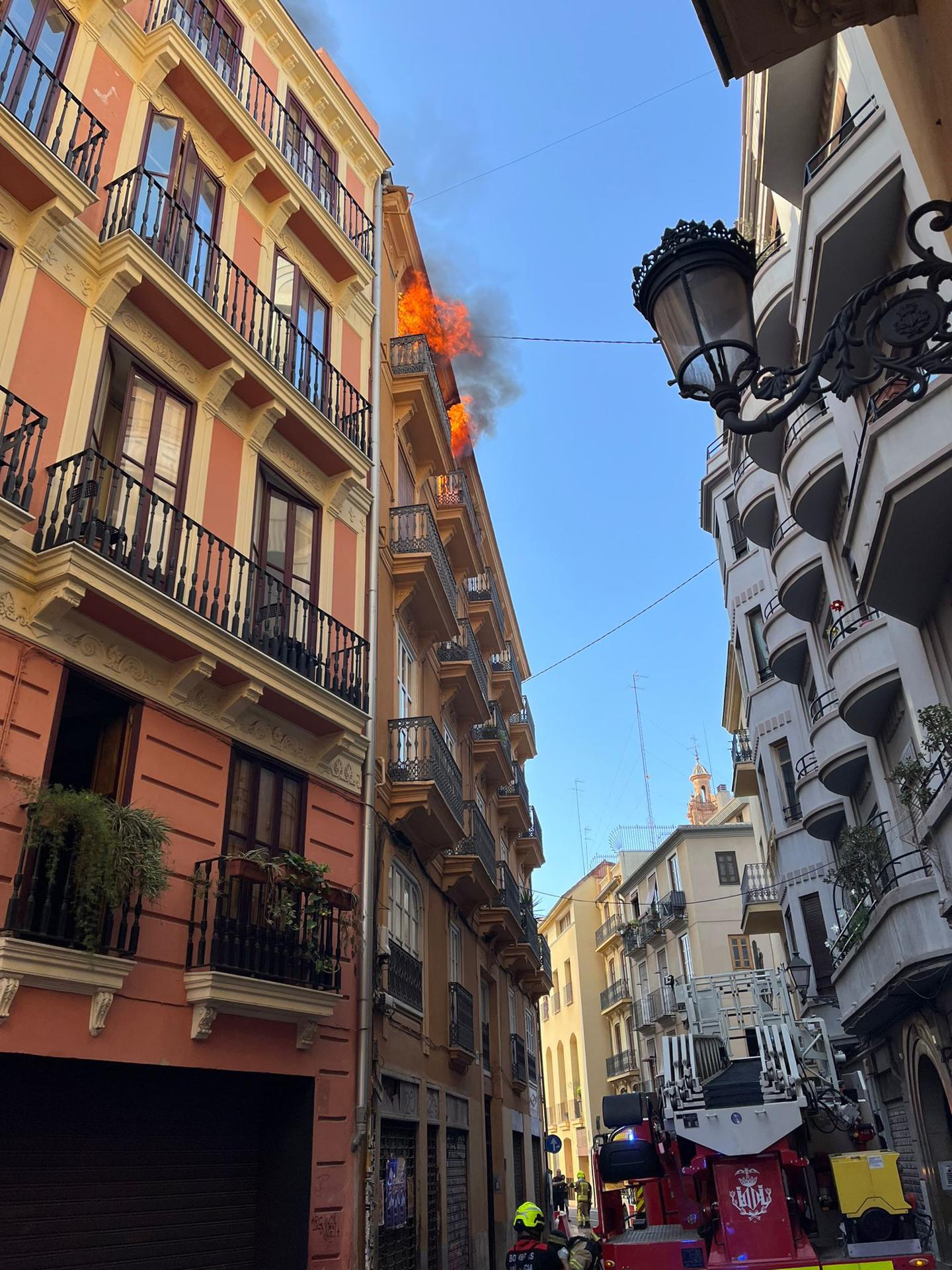 Incendio centro de Valencia