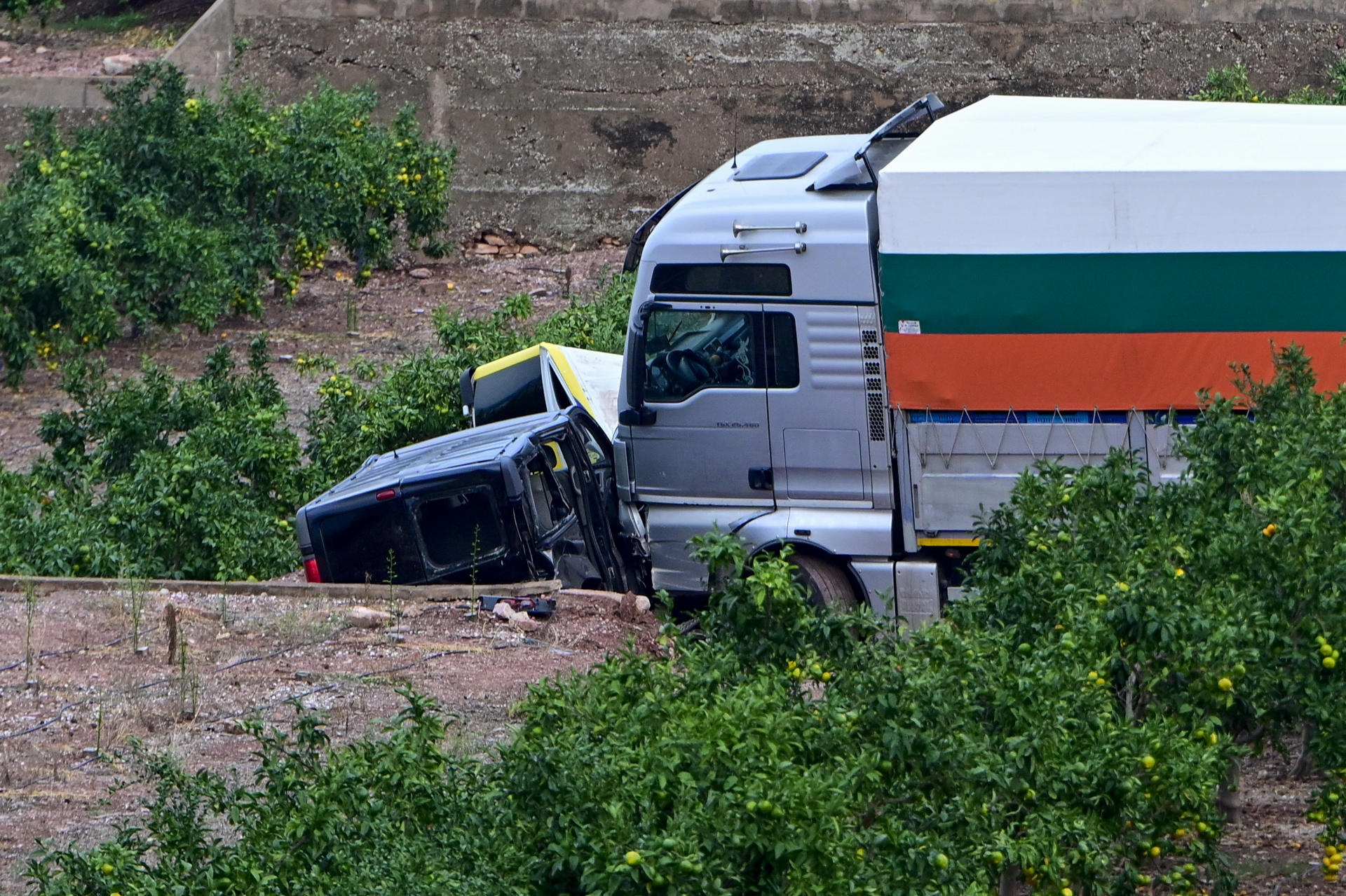 camión arrolla tres personas Benifairó de les Valls