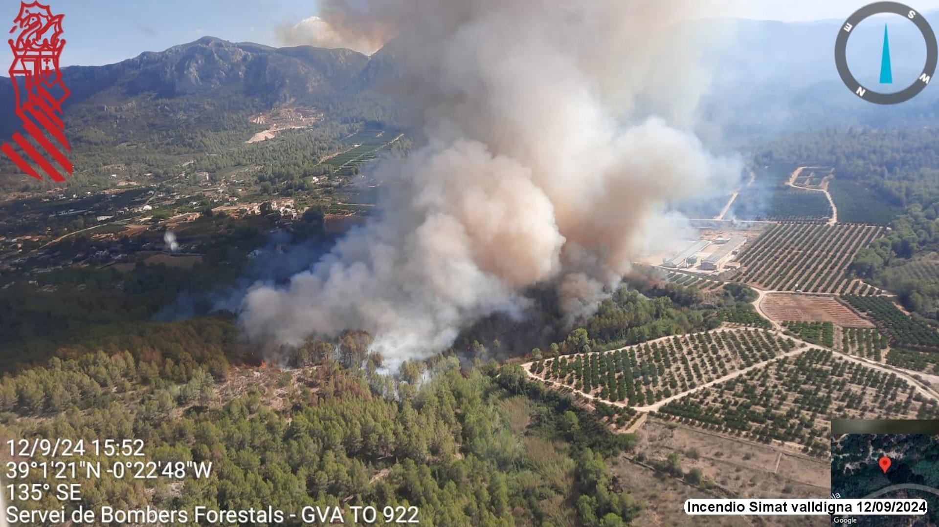 Incendio Simat de la Valldigna