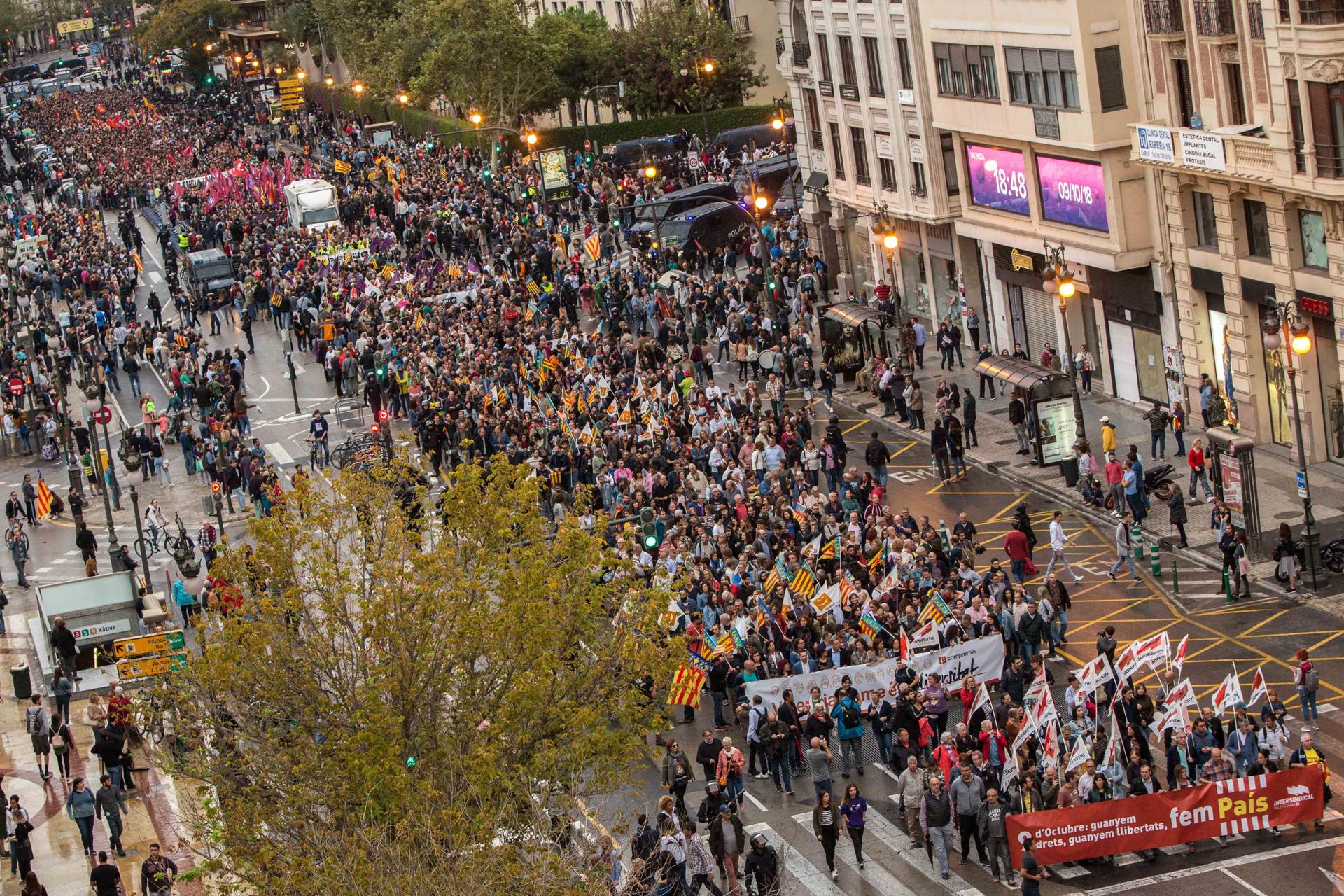 manifestaciones 9 octubre Valencia