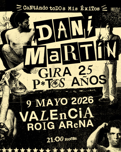 Concierto de Dani Martín Valencia llega al Roig Arena