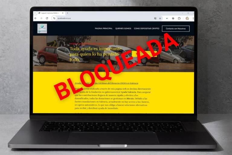 Gobierno bloquea web ayudavalencia.es indicios fraude