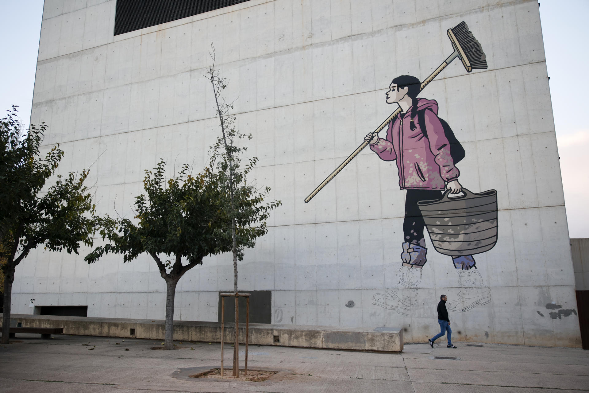 voluntarios DANA mural Valencia