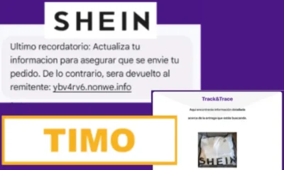 Alerta por SMS fraudulento que suplanta a Shein