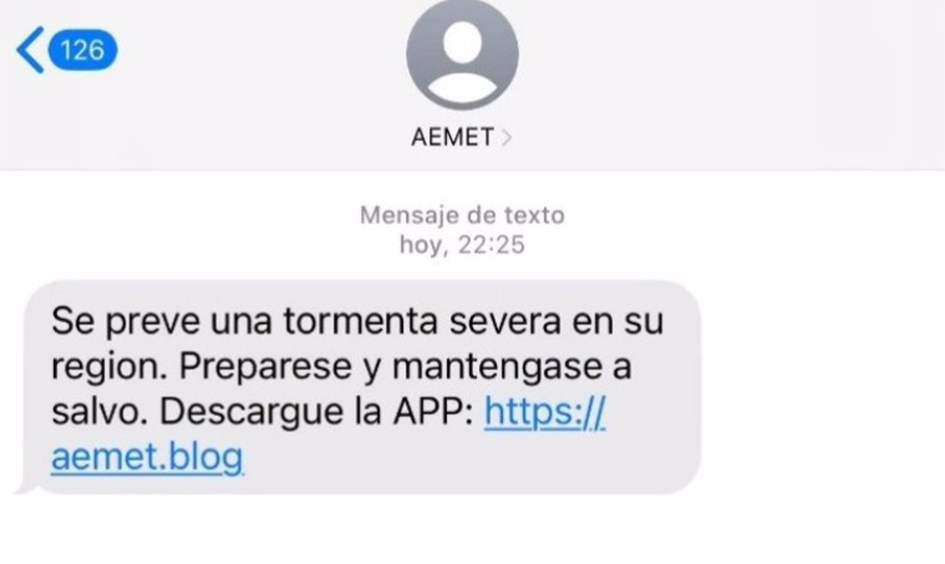 Fraude AEMET sms