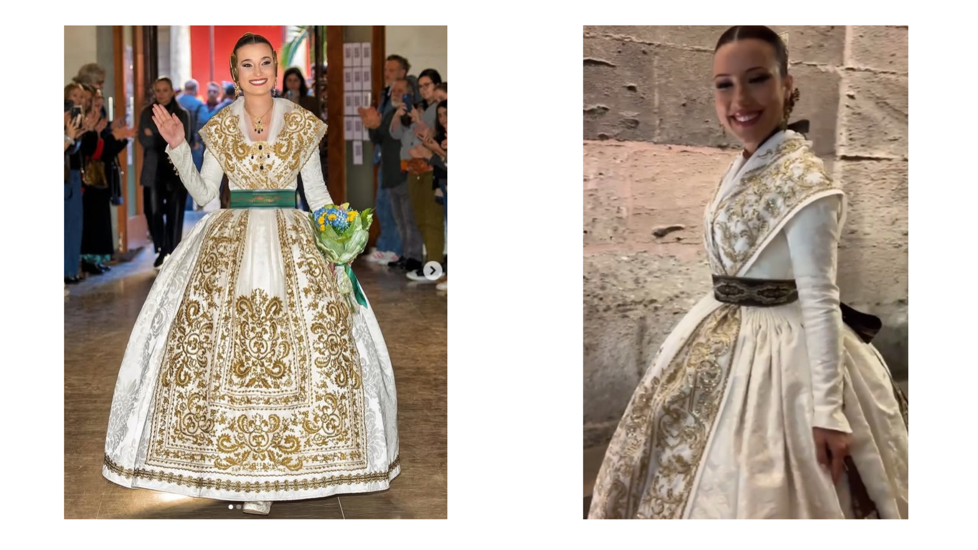 Berta Peiró y Alba Muñoz y sus parecidos trajes