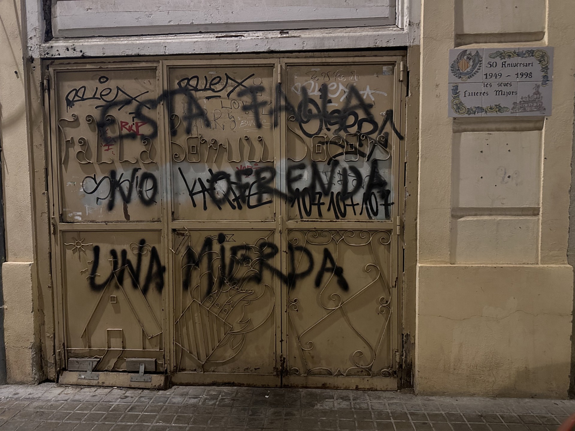 Pintada en el casal de Borrull Socors