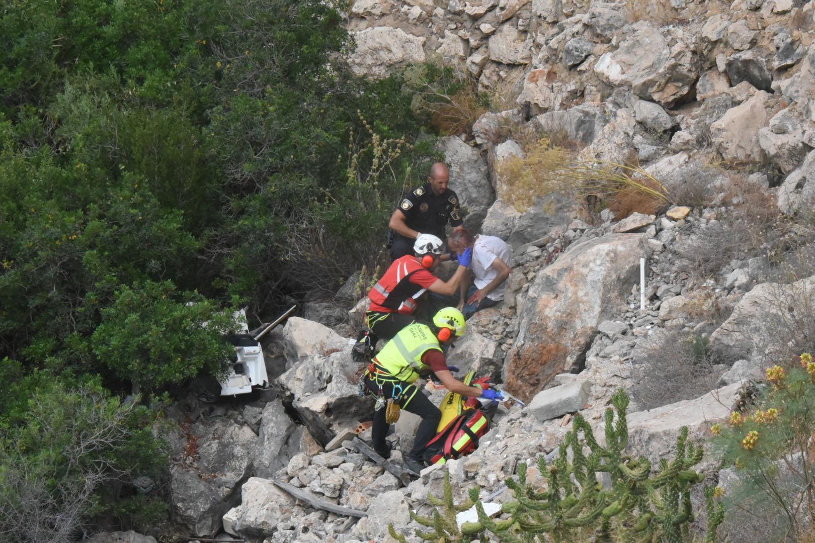 Rescate barranco faro Cullera