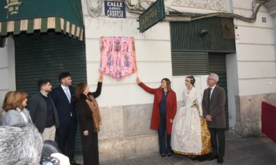 homenaje artista fallero Algarra,