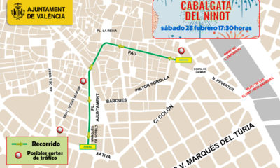 Todas las calles cortadas por la Cabalgata del Ninot y la primera mascletà de este fin de semana