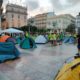 acampada docentes plaza Virgen Valencia