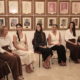 El encuentro de las candidatas con Falleras Mayores de València antes de la Llamada